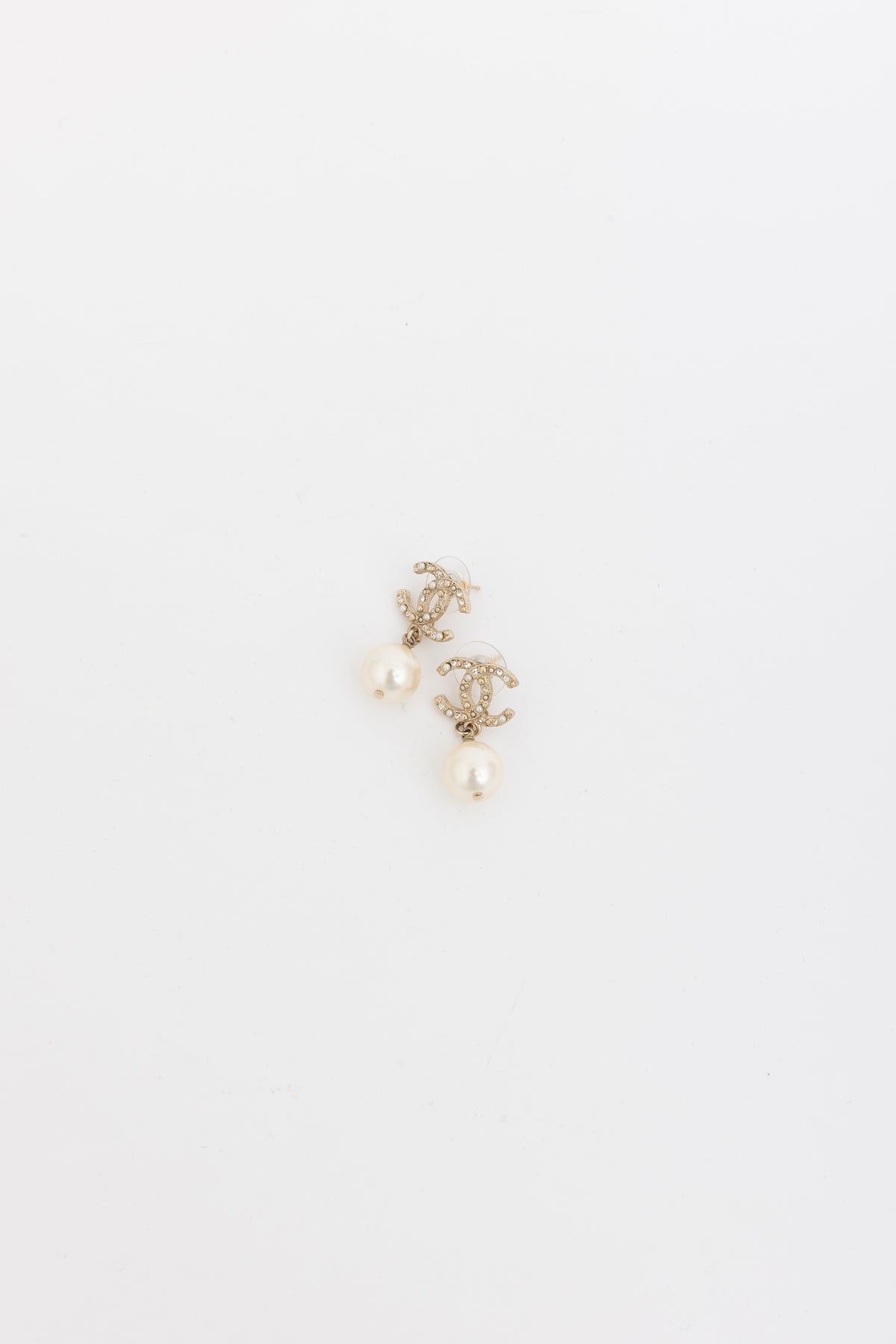 CC Pearl Drop Earrings