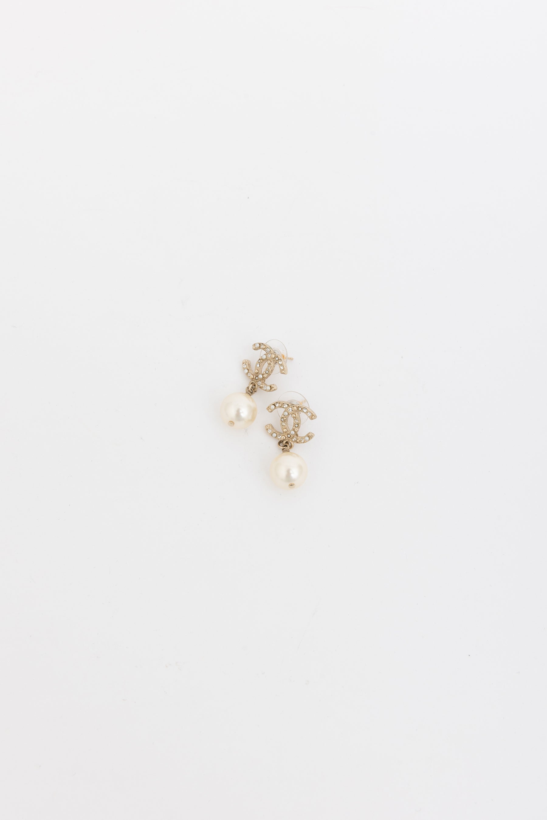CC Pearl Drop Earrings