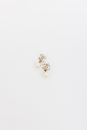 CC Pearl Drop Earrings