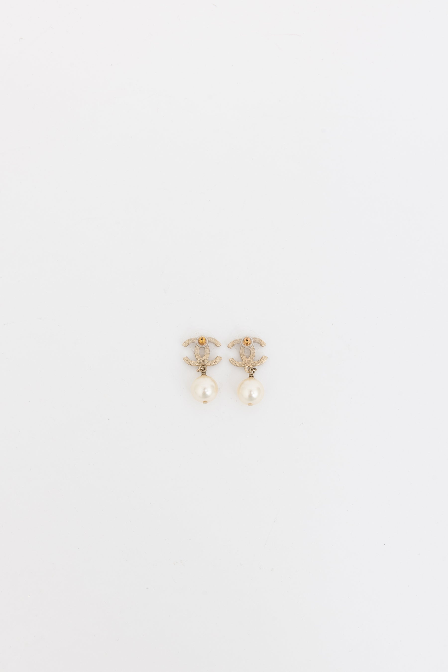 CC Pearl Drop Earrings