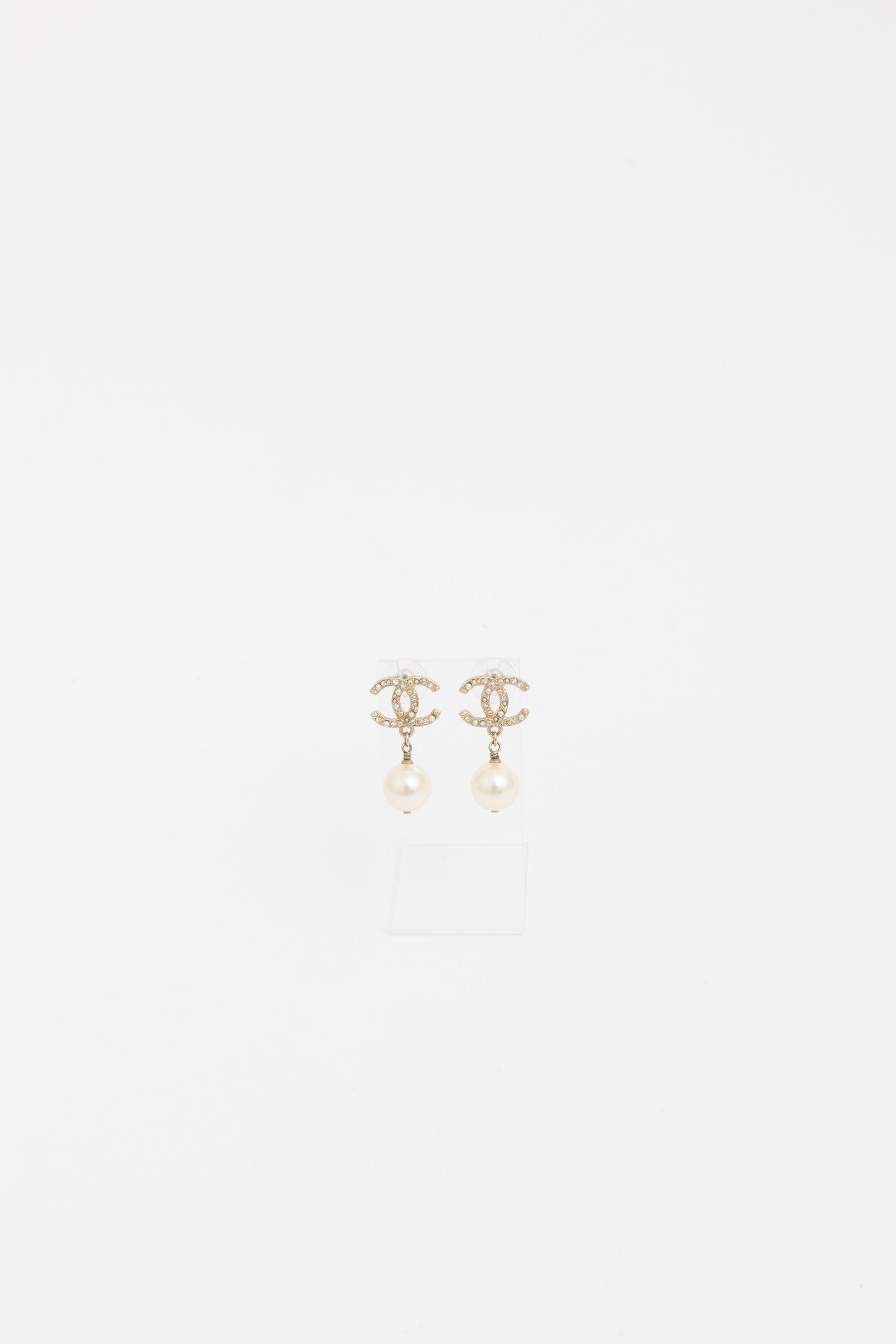 CC Pearl Drop Earrings