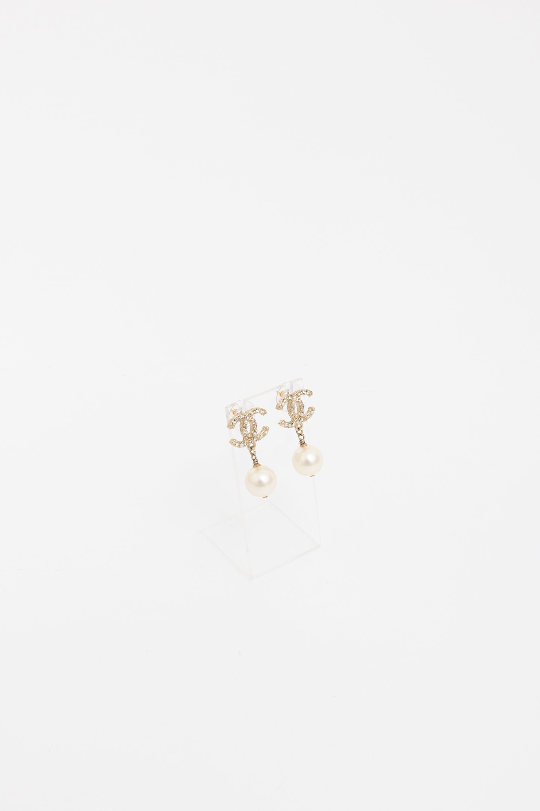 CC Pearl Drop Earrings