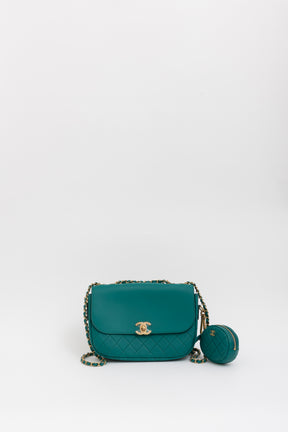 Multi Pouching Flap Bag with Coin Purse