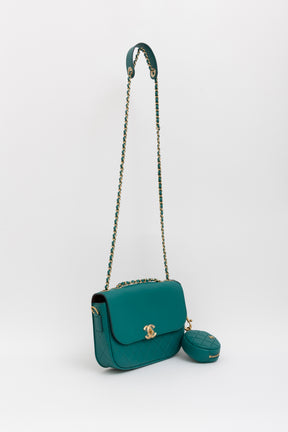 Multi Pouching Flap Bag with Coin Purse
