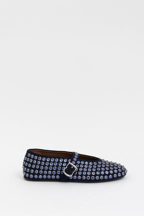 Strass Suede Ballet Flats
