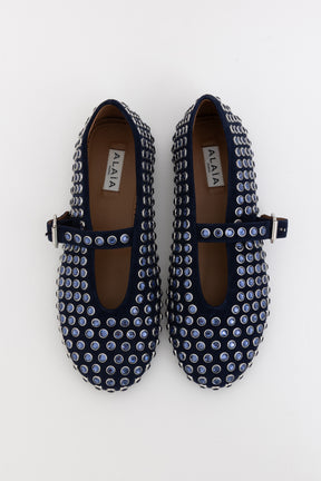 Strass Suede Ballet Flats