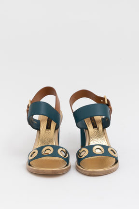 Gold Rivet Sandals