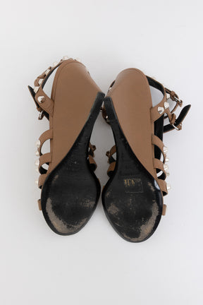 Studded Gladiator Wedge Sandals