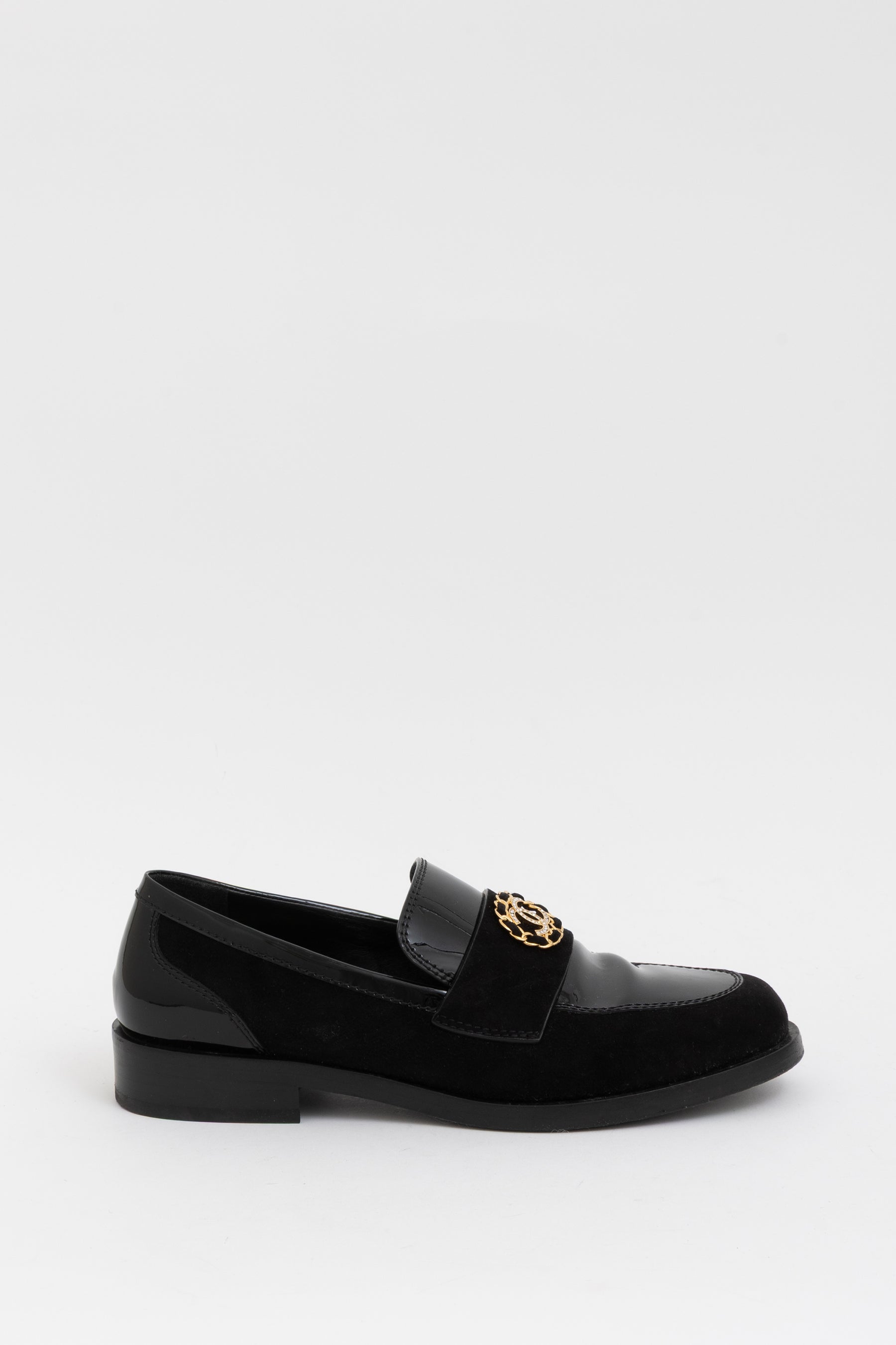 Crystal CC Chain Mocassin Loafers