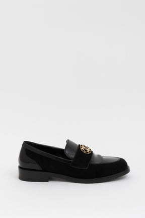 Crystal CC Chain Mocassin Loafers