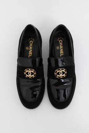 Crystal CC Chain Mocassin Loafers