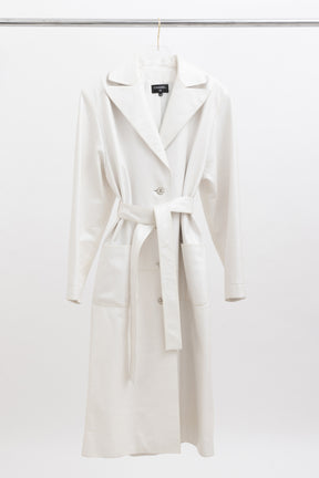 Pearly Trench Coat with Tie