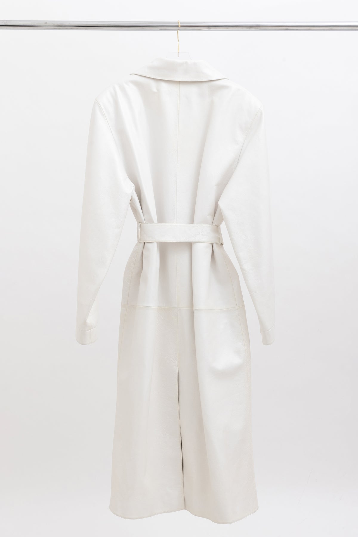 Pearly Trench Coat with Tie
