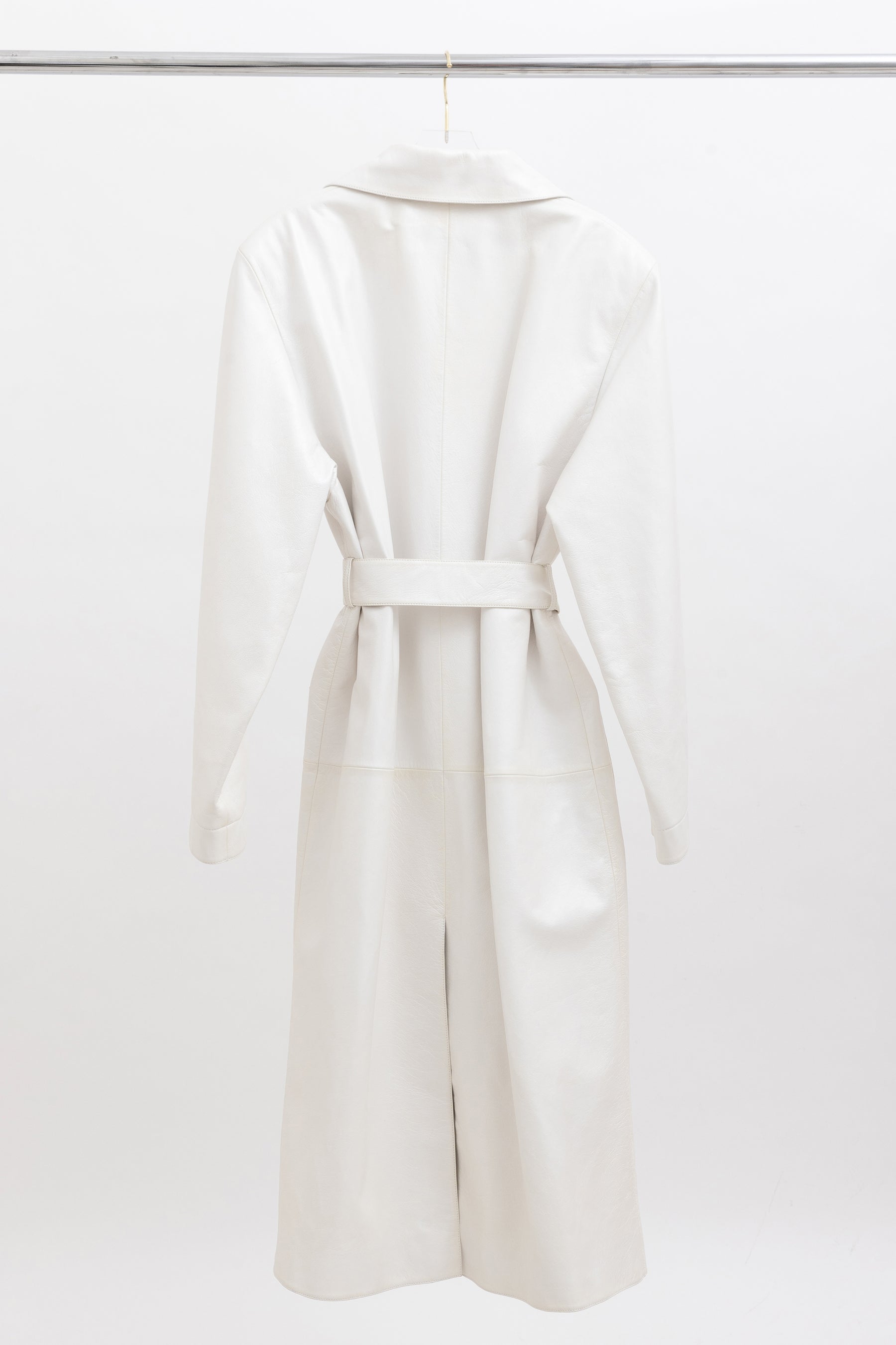 Pearly Trench Coat with Tie