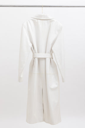 Pearly Trench Coat with Tie