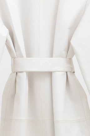 Pearly Trench Coat with Tie