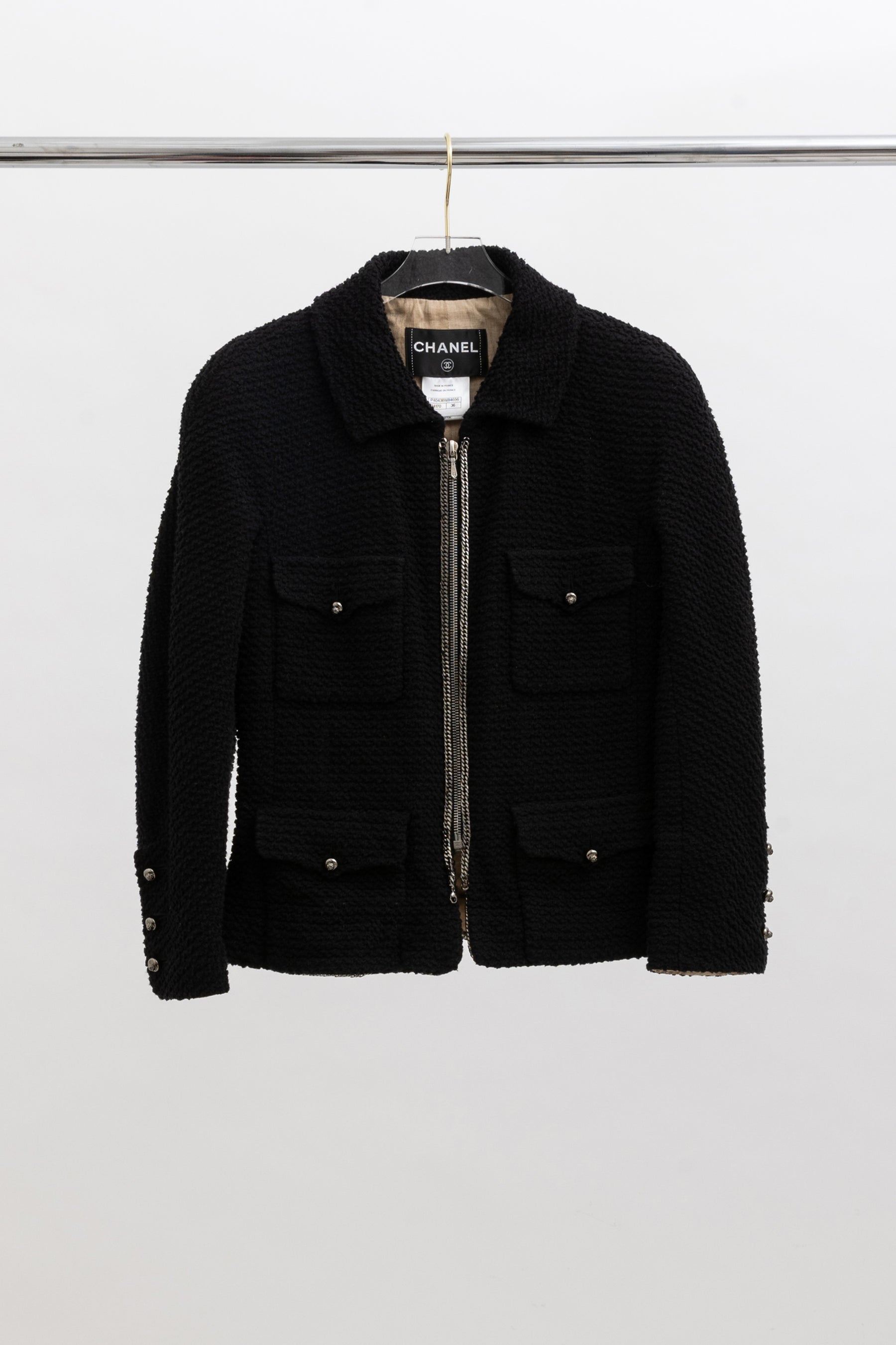 Tweed Zipped Cropped Jacket