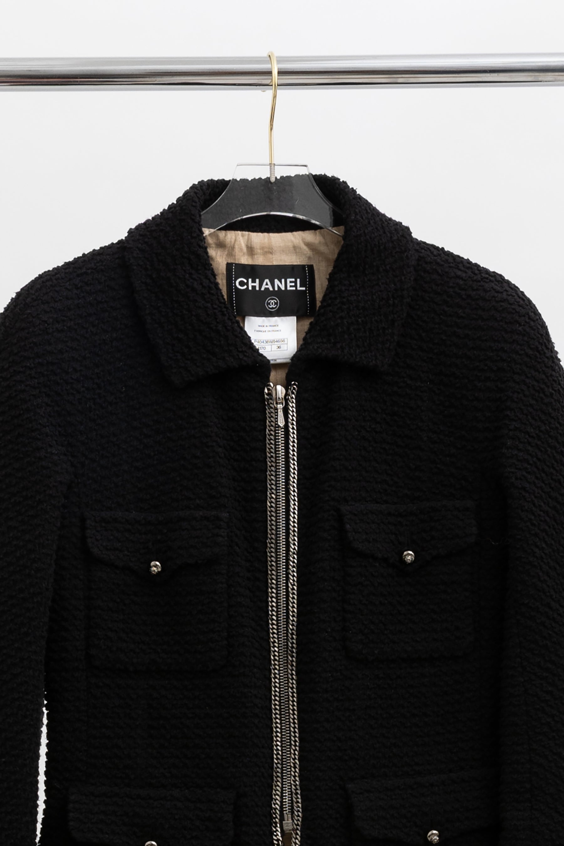 Tweed Zipped Cropped Jacket