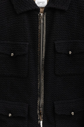 Tweed Zipped Cropped Jacket