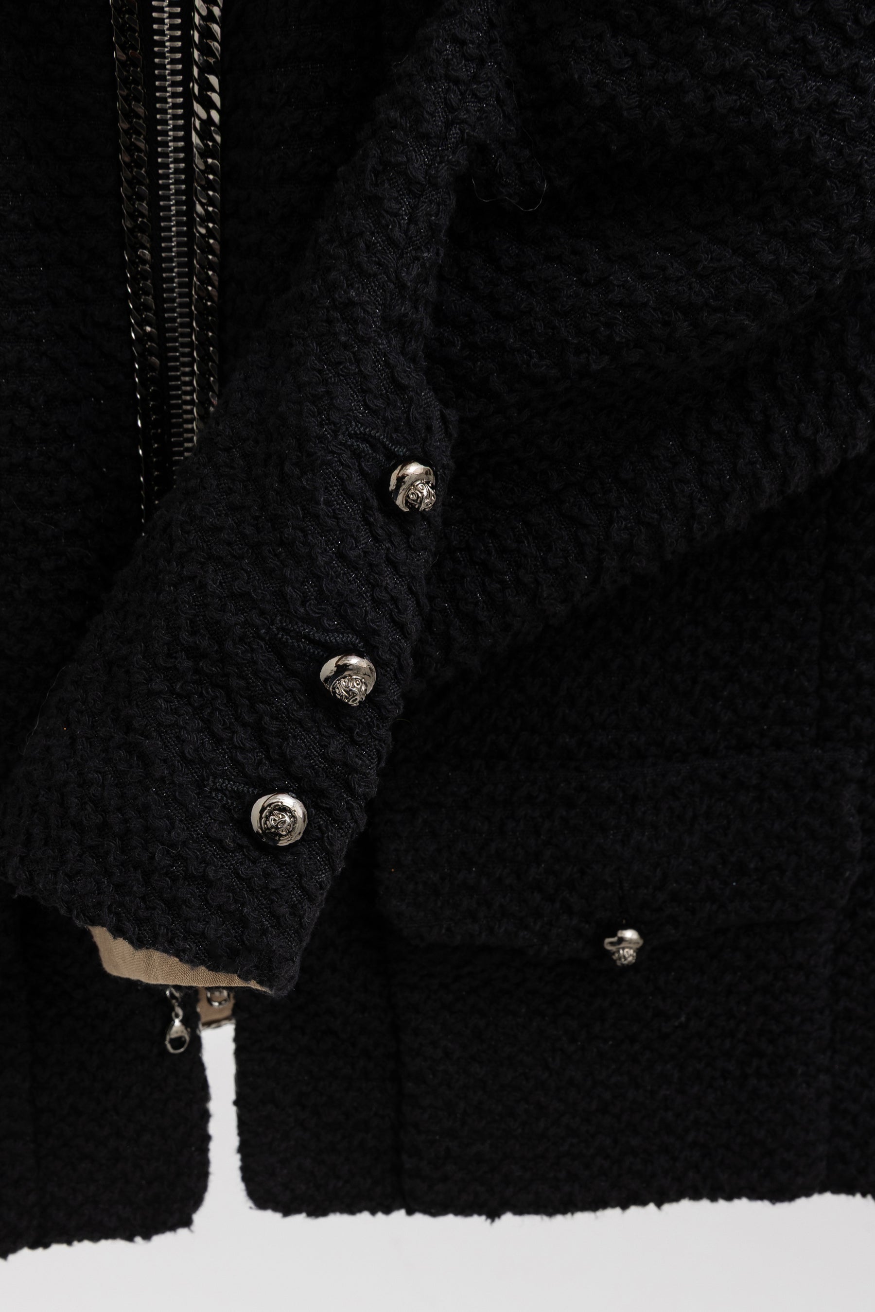 Tweed Zipped Cropped Jacket