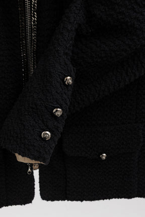 Tweed Zipped Cropped Jacket