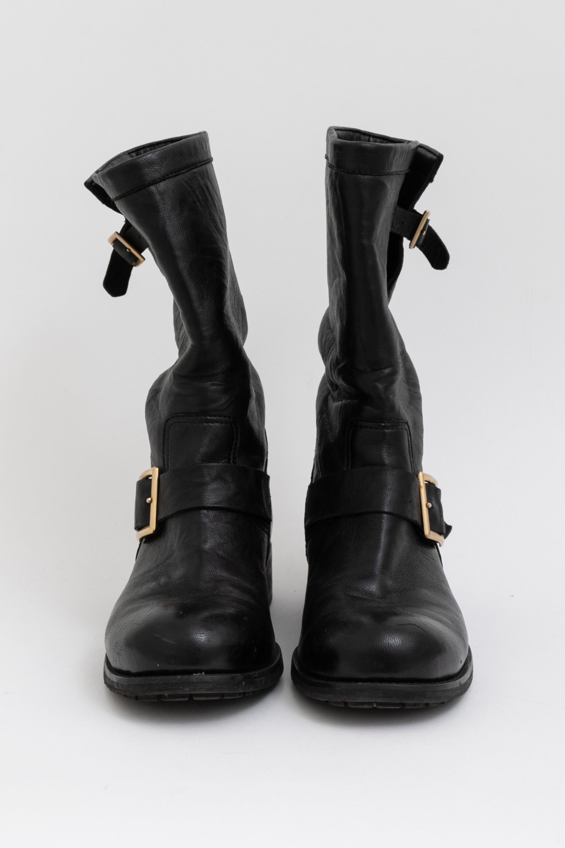 Biker Mid Ankle Boots