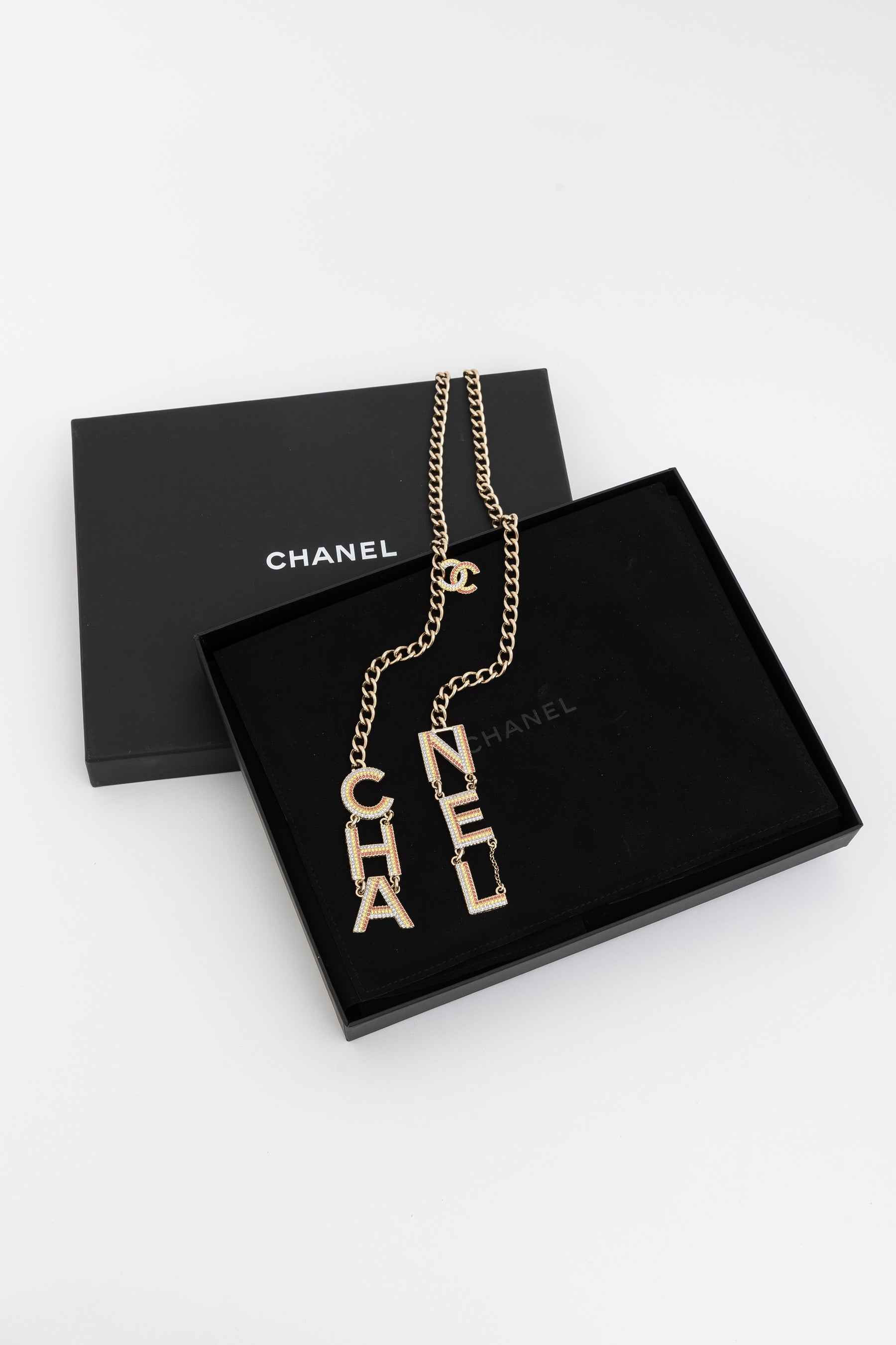 23C Cruise Collection Runway Crystal Letter Necklace