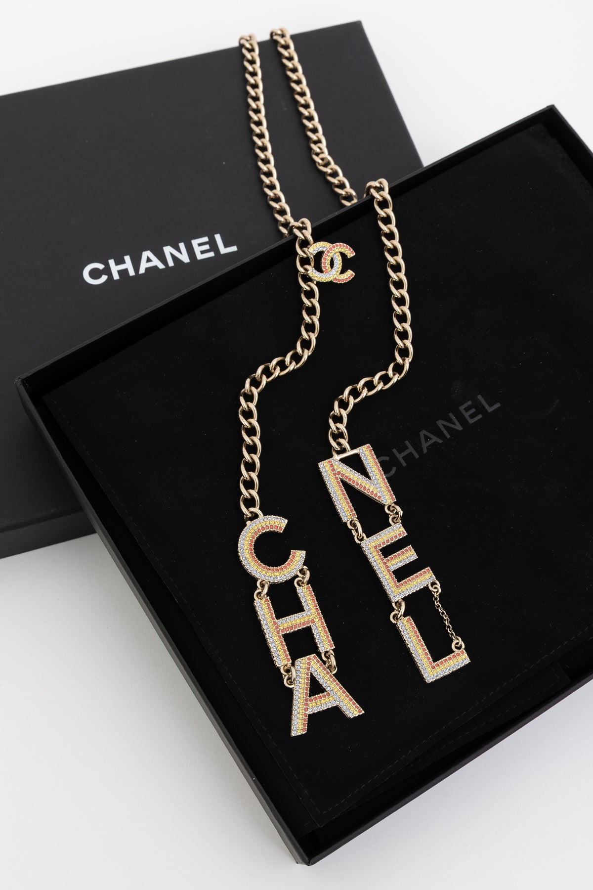 23C Cruise Collection Runway Crystal Letter Necklace