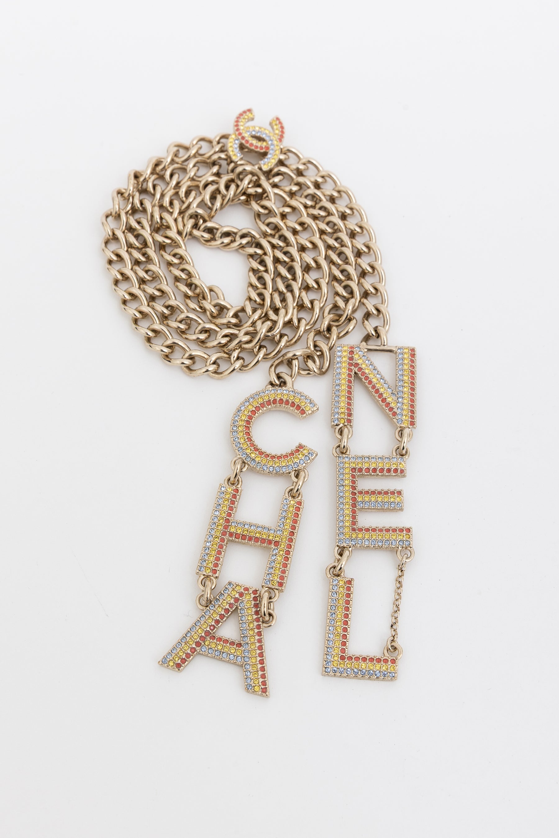 23C Cruise Collection Runway Crystal Letter Necklace
