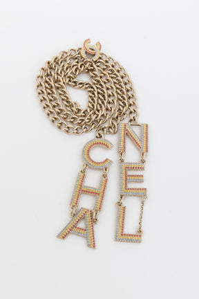 23C Cruise Collection Runway Crystal Letter Necklace