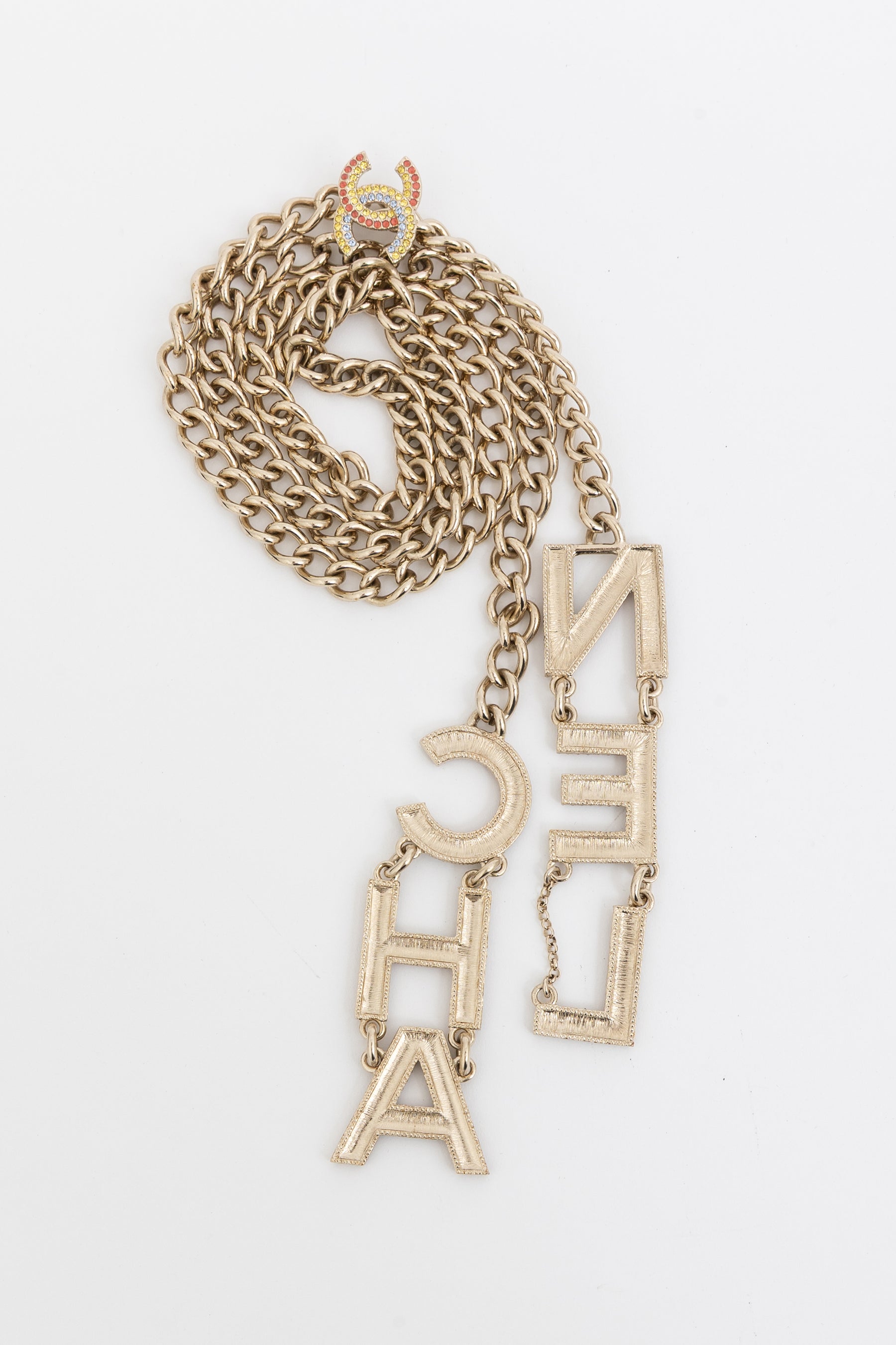 23C Cruise Collection Runway Crystal Letter Necklace
