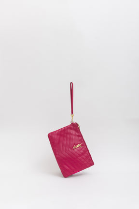 Chevron Monogram Wristlet