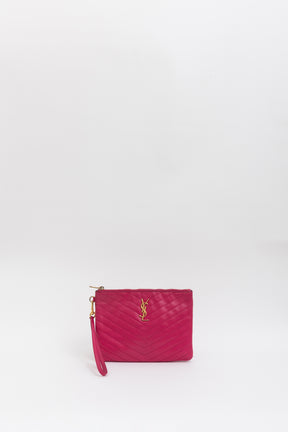 Chevron Monogram Wristlet