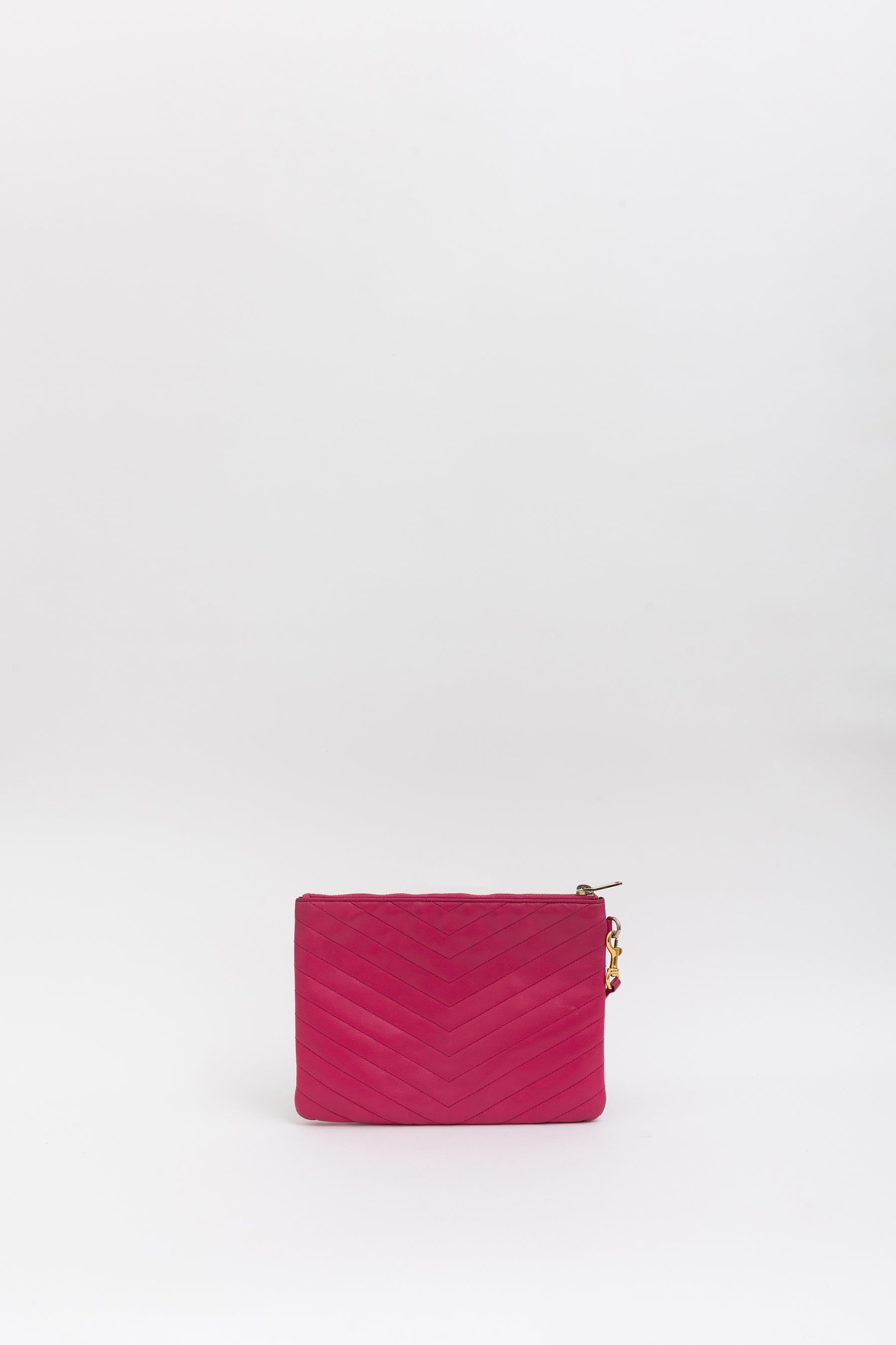 Chevron Monogram Wristlet