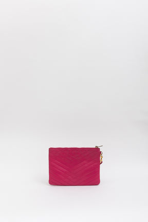Chevron Monogram Wristlet