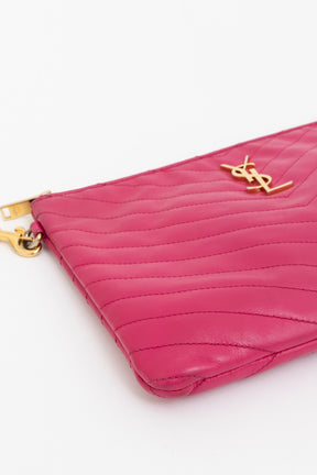 Chevron Monogram Wristlet