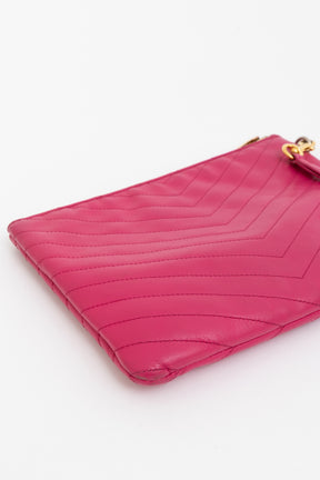 Chevron Monogram Wristlet