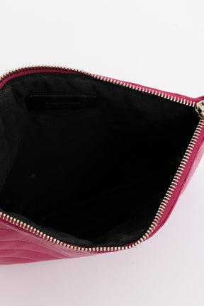 Chevron Monogram Wristlet