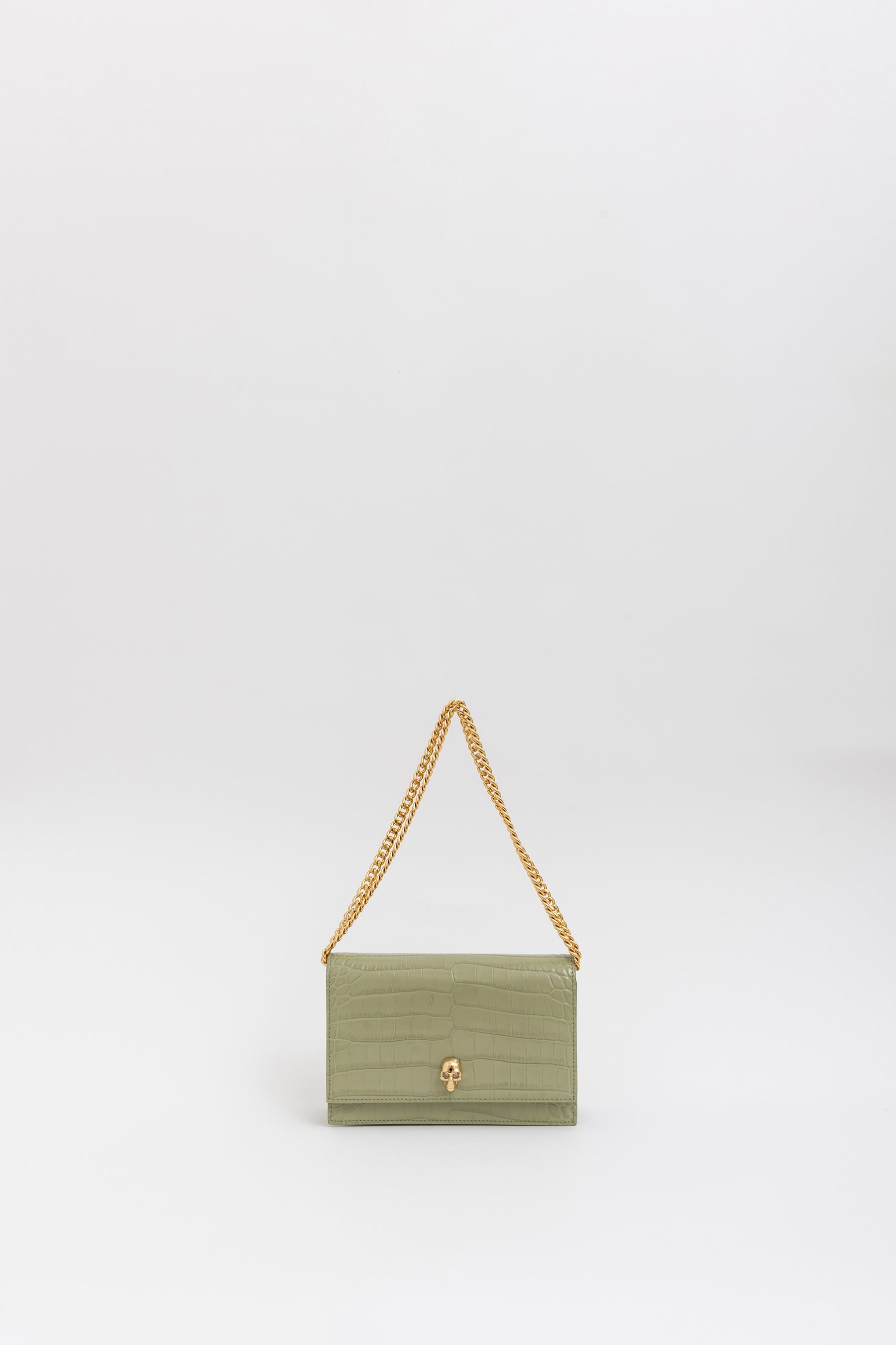 Mock Croc Crossbody Bag