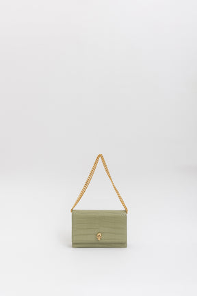 Mock Croc Crossbody Bag
