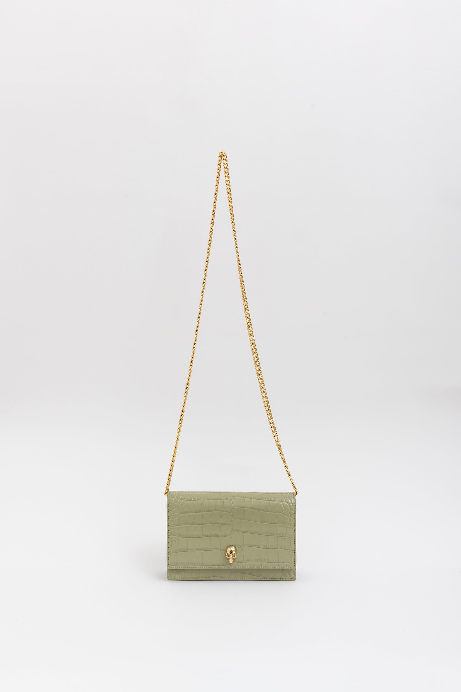 Mock Croc Crossbody Bag