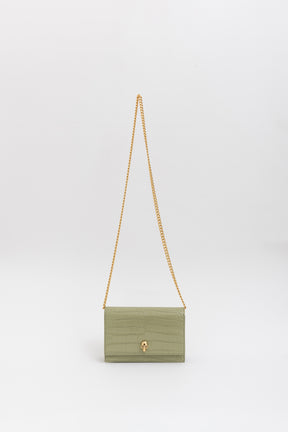 Mock Croc Crossbody Bag
