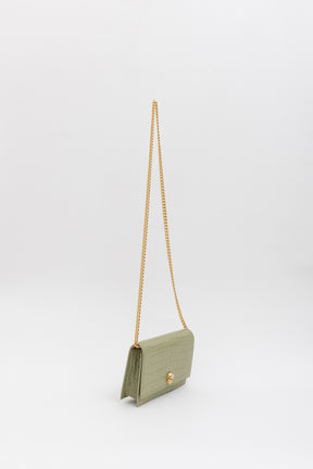 Mock Croc Crossbody Bag