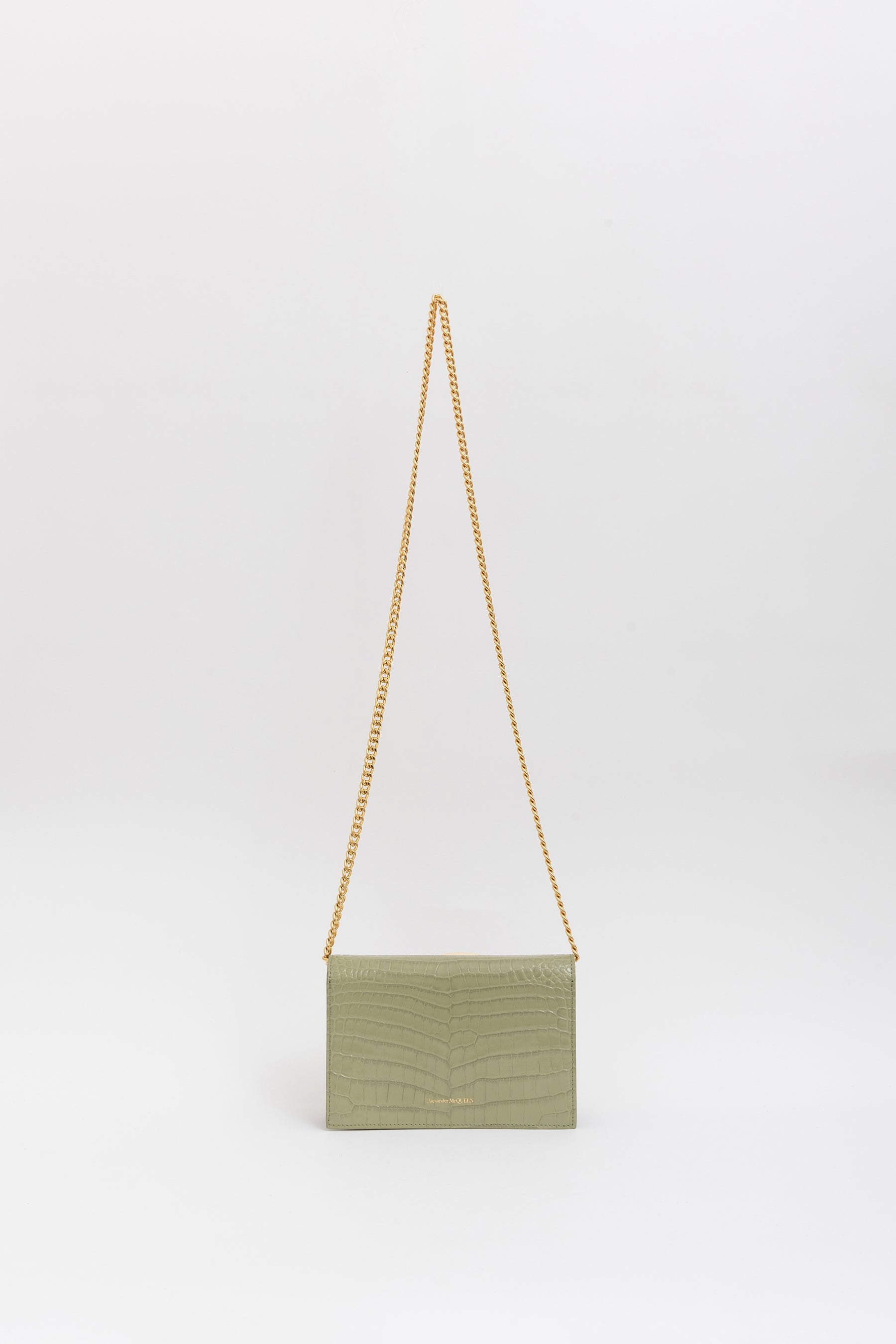 Mock Croc Crossbody Bag