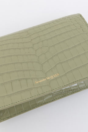 Mock Croc Crossbody Bag