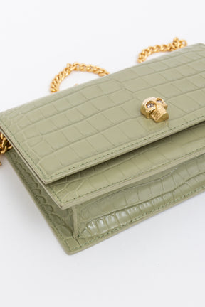 Mock Croc Crossbody Bag