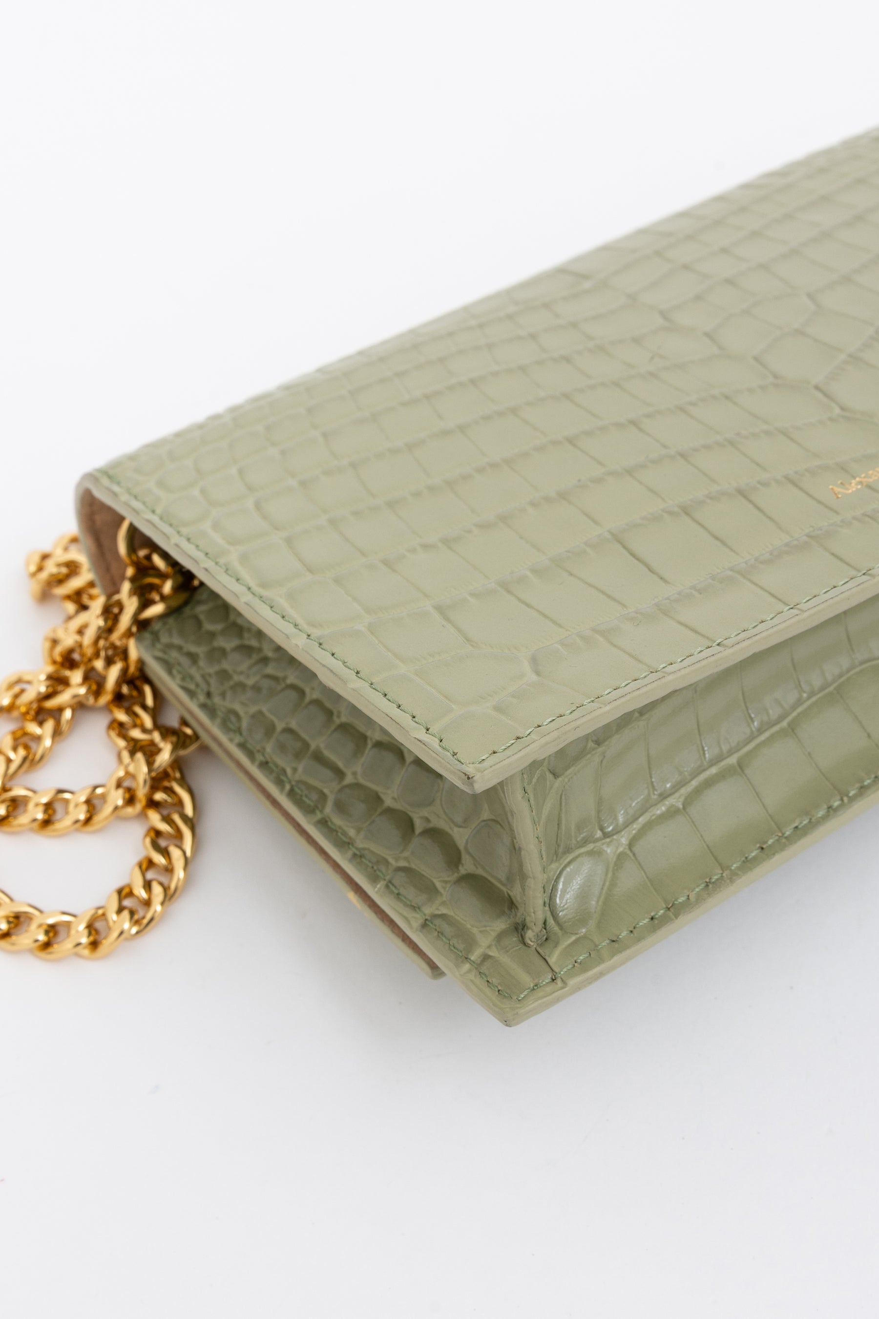 Mock Croc Crossbody Bag