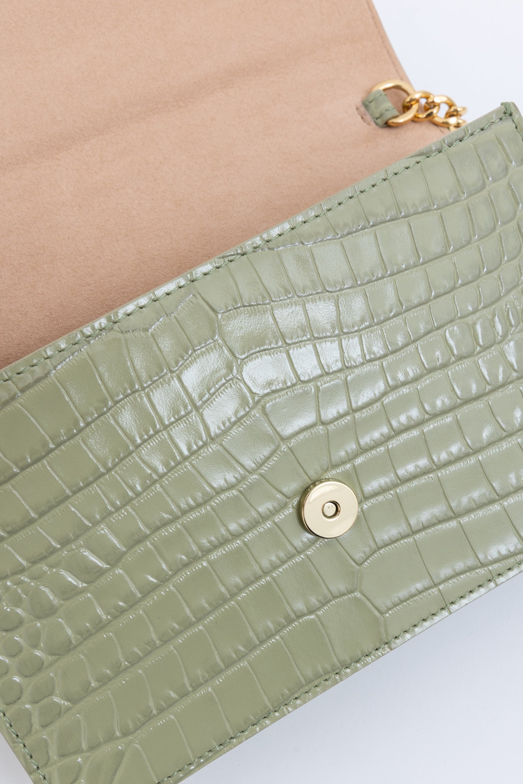Mock Croc Crossbody Bag