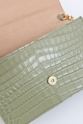 Mock Croc Crossbody Bag