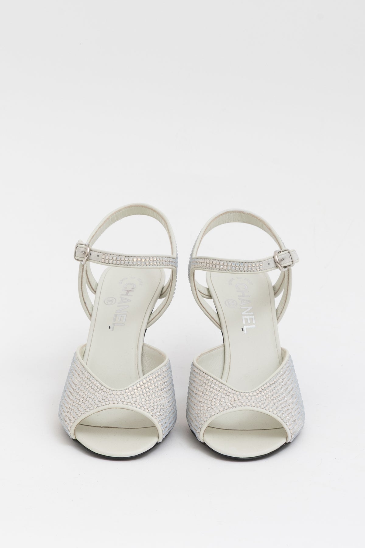 Crystal Peep Toe Sandals